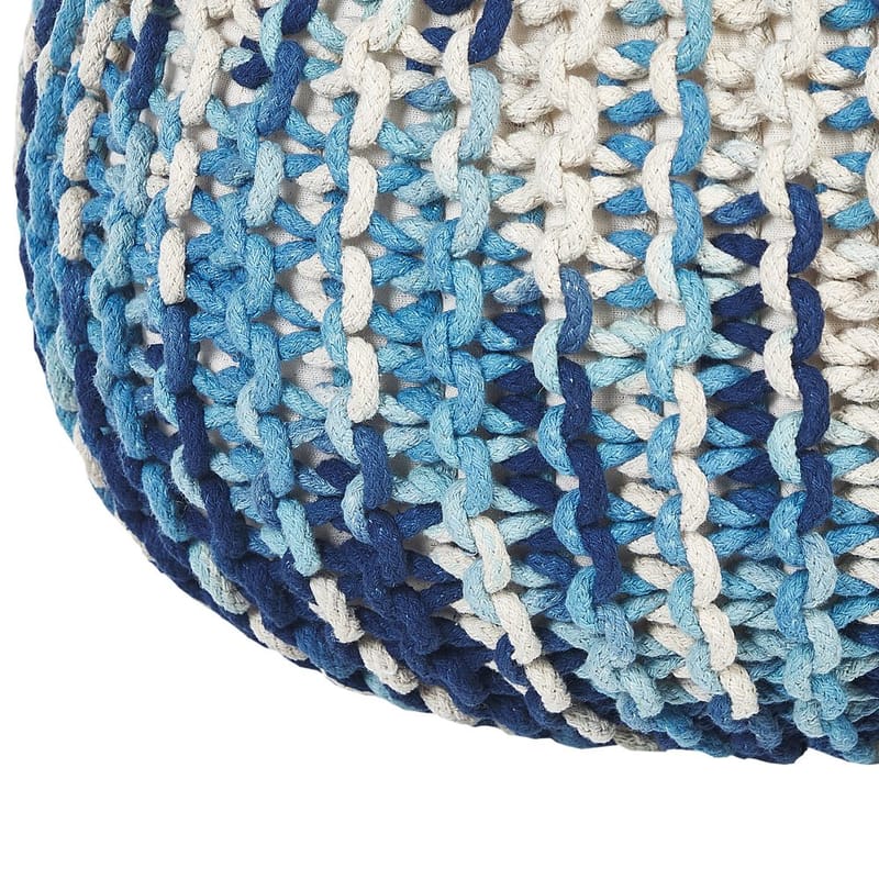 Puff Conrad - Vit, Blå - Möbler - Fåtölj & stolar - Pall & puff - Sittpuff