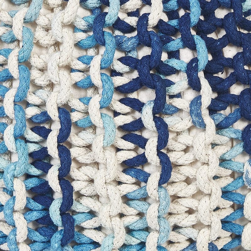 Puff Conrad - Vit, Blå - Möbler - Fåtölj & stolar - Pall & puff - Sittpuff