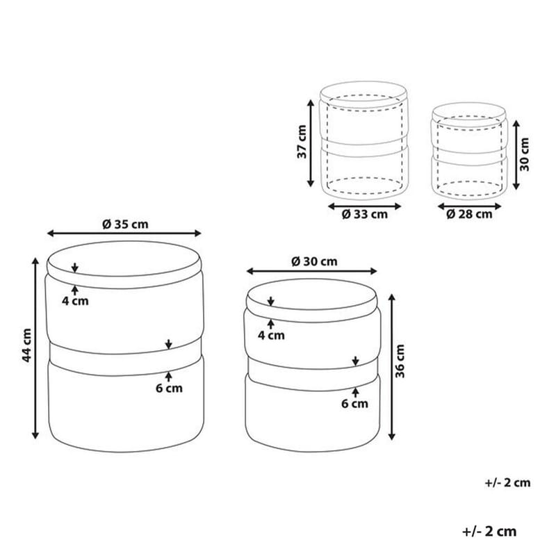Puff Doris 2-pack - Möbler - Fåtölj & stolar - Pall & puff - Sittpuff