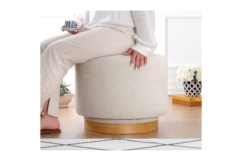 Puff Doroufield Grädde - Grädde - Möbler - Fåtölj & stolar - Pall & puff - Sittpuff