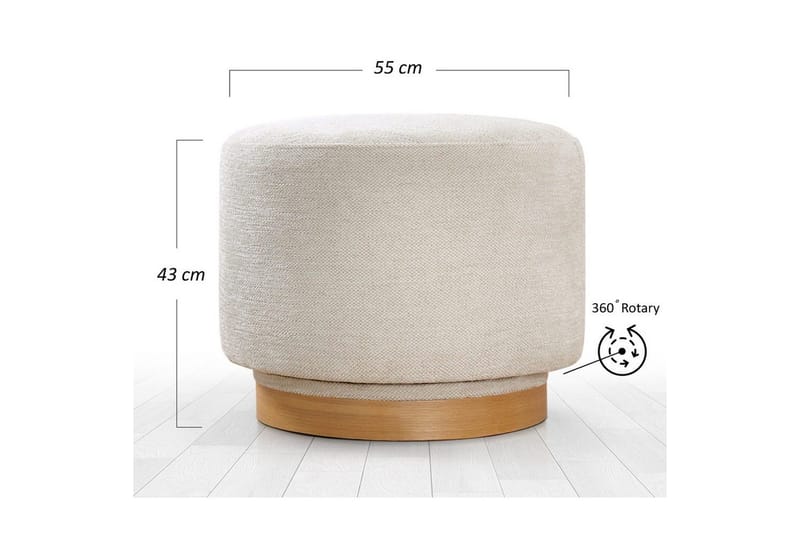 Puff Doroufield Grädde - Grädde - Möbler - Fåtölj & stolar - Pall & puff - Sittpuff