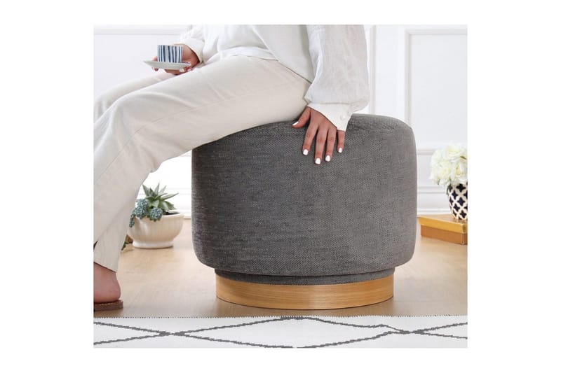 Puff Doroufield Grå - Grå - Möbler - Fåtölj & stolar - Pall & puff - Sittpuff