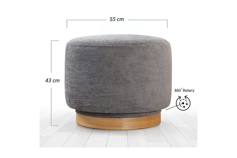 Puff Doroufield Grå - Grå - Möbler - Fåtölj & stolar - Pall & puff - Sittpuff