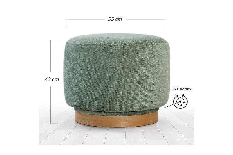 Puff Doroufield Grön - Grön - Möbler - Fåtölj & stolar - Pall & puff - Sittpuff