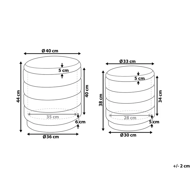 Puff Garland 2-pack - Möbler - Fåtölj & stolar - Pall & puff - Sittpuff