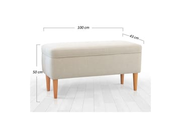 Puff Iralton Grädde - Grädde - Möbler - Fåtölj & stolar - Pall & puff - Sittpuff