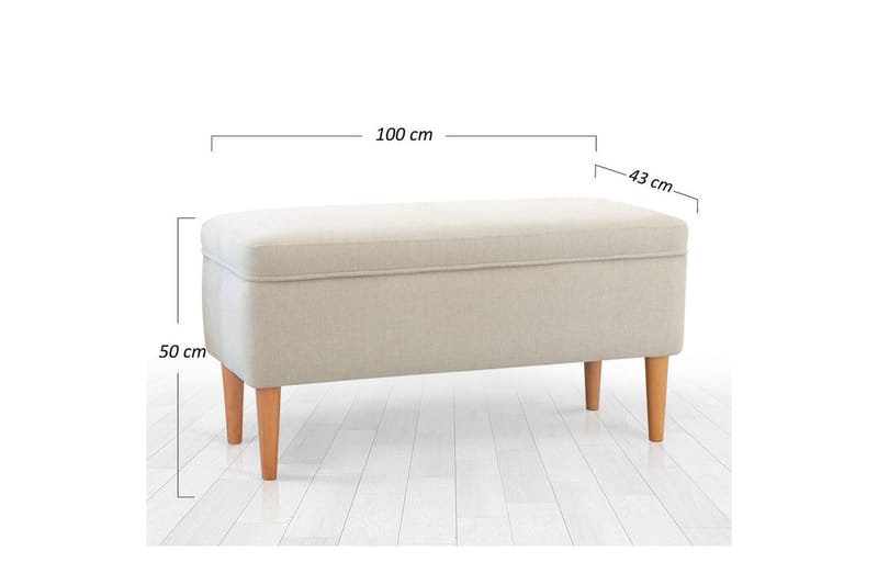 Puff Iralton Grädde - Grädde - Möbler - Fåtölj & stolar - Pall & puff - Sittpuff