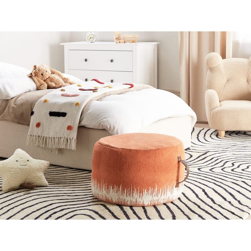 Puff Kawai - Orange, Vit - Möbler - Fåtölj & stolar - Pall & puff - Sittpuff