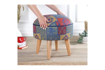 Puff Keliorbury Blå - Blå - Möbler - Fåtölj & stolar - Pall & puff - Sittpuff