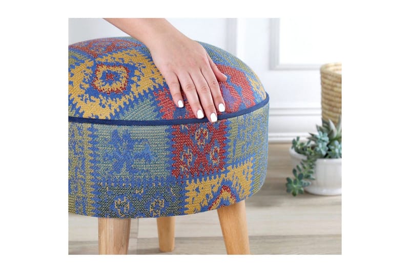 Puff Keliorbury Blå - Blå - Möbler - Fåtölj & stolar - Pall & puff - Sittpuff