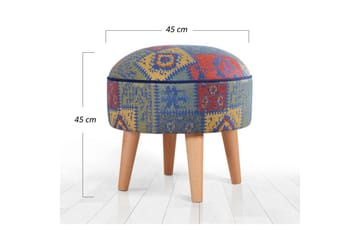 Puff Keliorbury Blå - Blå - Möbler - Fåtölj & stolar - Pall & puff - Sittpuff