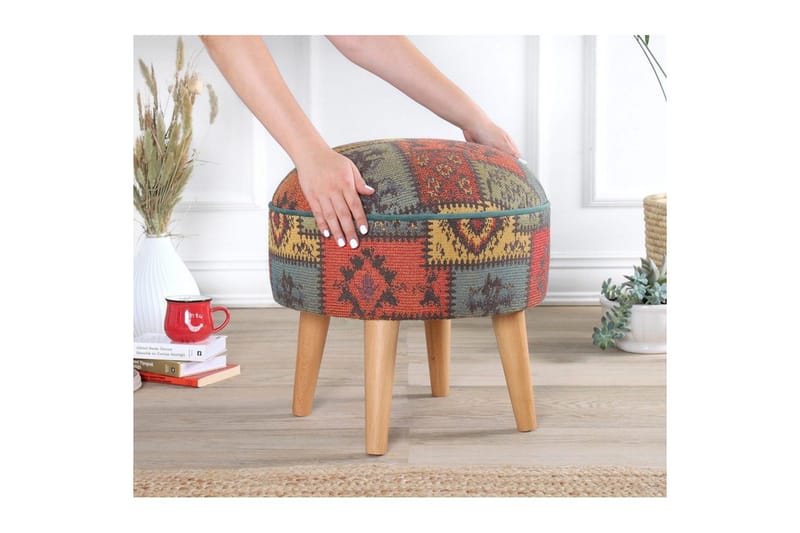 Puff Keliorbury Grön - Grön - Möbler - Fåtölj & stolar - Pall & puff - Sittpuff