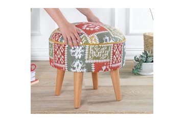 Puff Keliorbury Vit - Vit - Möbler - Fåtölj & stolar - Pall & puff - Sittpuff