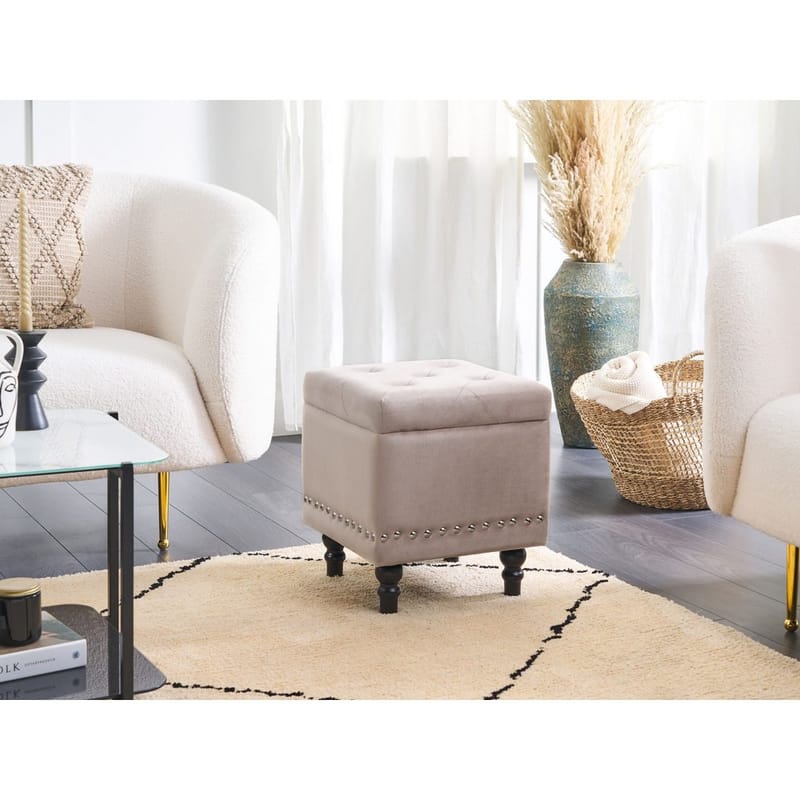 Puff Loretto - Beige - Möbler - Fåtölj & stolar - Pall & puff - Sittpuff