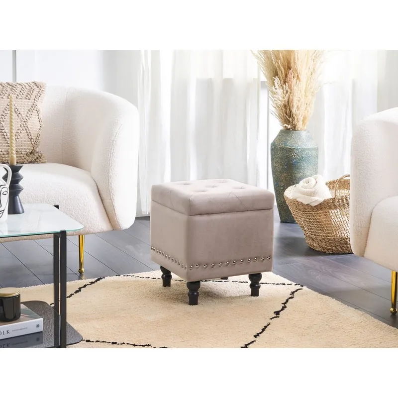 Puff Loretto - Beige - Möbler - Fåtölj & stolar - Pall & puff - Sittpuff