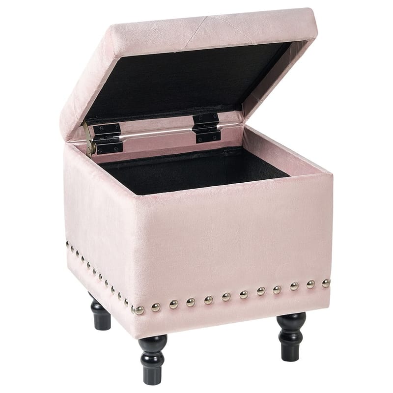 Puff Loretto - Rosa, Svart - Möbler - Fåtölj & stolar - Pall & puff - Sittpuff