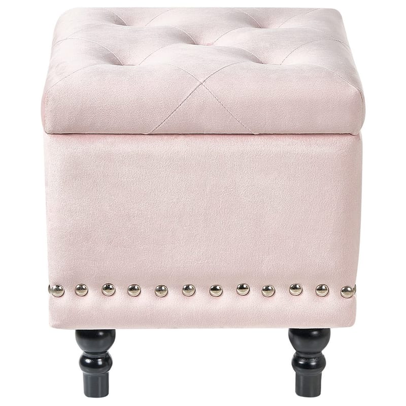 Puff Loretto - Rosa, Svart - Möbler - Fåtölj & stolar - Pall & puff - Sittpuff