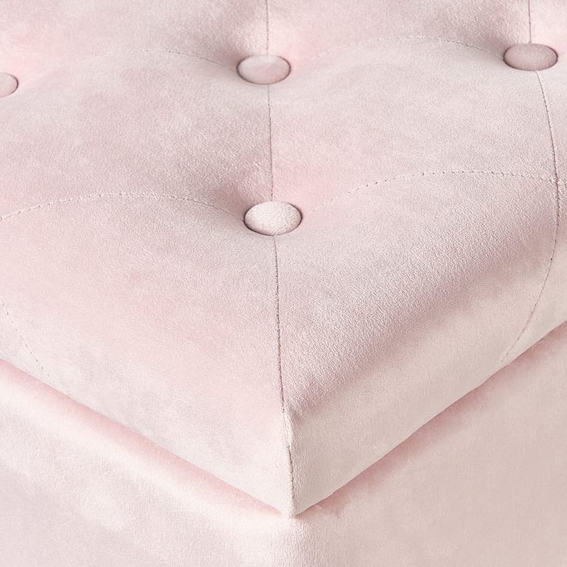 Puff Loretto - Rosa, Svart - Möbler - Fåtölj & stolar - Pall & puff - Sittpuff