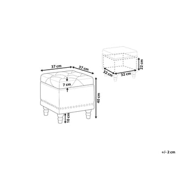 Puff Loretto - Svart - Möbler - Fåtölj & stolar - Pall & puff - Sittpuff
