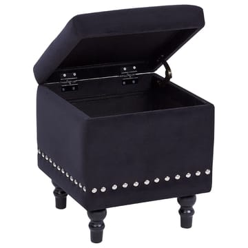 Puff Loretto - Svart - Möbler - Fåtölj & stolar - Pall & puff - Sittpuff