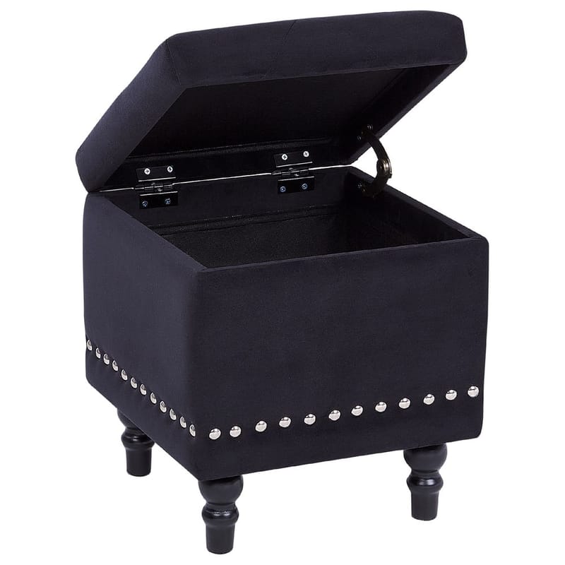 Puff Loretto - Svart - Möbler - Fåtölj & stolar - Pall & puff - Sittpuff