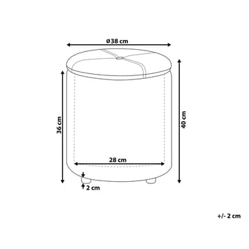 Puff Maryland - Beige - Möbler - Fåtölj & stolar - Pall & puff - Sittpuff
