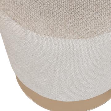 Puff med snurrfot Islen 39 cm Rund - Beige - Möbler - Fåtölj & stolar - Pall & puff - Sittpuff