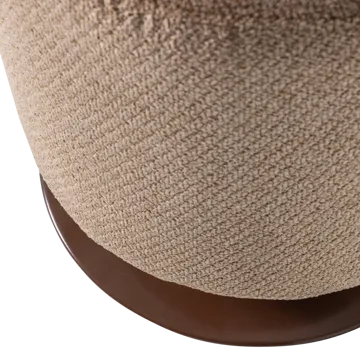 Puff med snurrfot Islen 39 cm Rund - Brun - Möbler - Fåtölj & stolar - Pall & puff - Sittpuff
