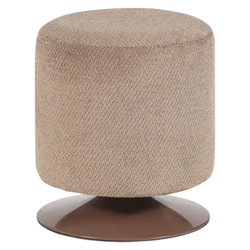 Puff med snurrfot Islen 39 cm Rund - Brun - Möbler - Fåtölj & stolar - Pall & puff - Sittpuff