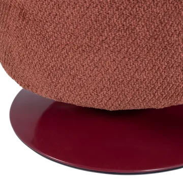 Puff med snurrfot Islen 39 cm Rund - Vinröd - Möbler - Fåtölj & stolar - Pall & puff - Sittpuff