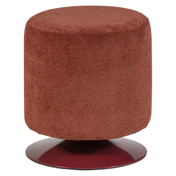 Puff med snurrfot Islen 39 cm Rund - Vinröd - Möbler - Fåtölj & stolar - Pall & puff - Sittpuff