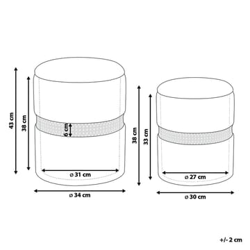 Puff Medford 2-pack - Beige - Möbler - Fåtölj & stolar - Pall & puff - Sittpuff