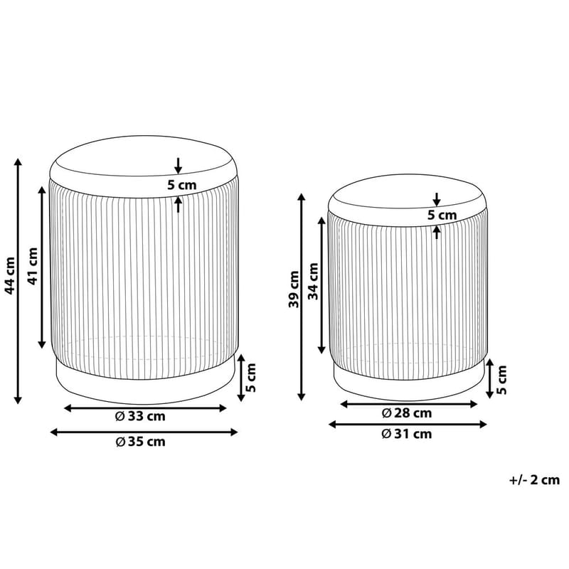 Puff Miramar 2-pack - Möbler - Fåtölj & stolar - Pall & puff - Sittpuff