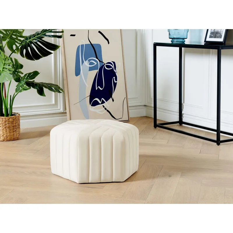 Puff Murietta - Vit - Möbler - Fåtölj & stolar - Pall & puff - Sittpuff