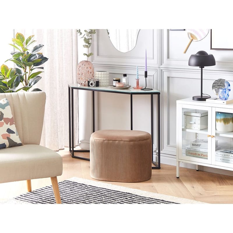 Puff Richland - Beige - Möbler - Fåtölj & stolar - Pall & puff - Sittpuff