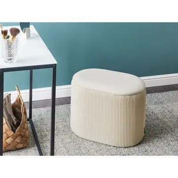 Puff Richland - Ljusbeige - Möbler - Fåtölj & stolar - Pall & puff - Sittpuff