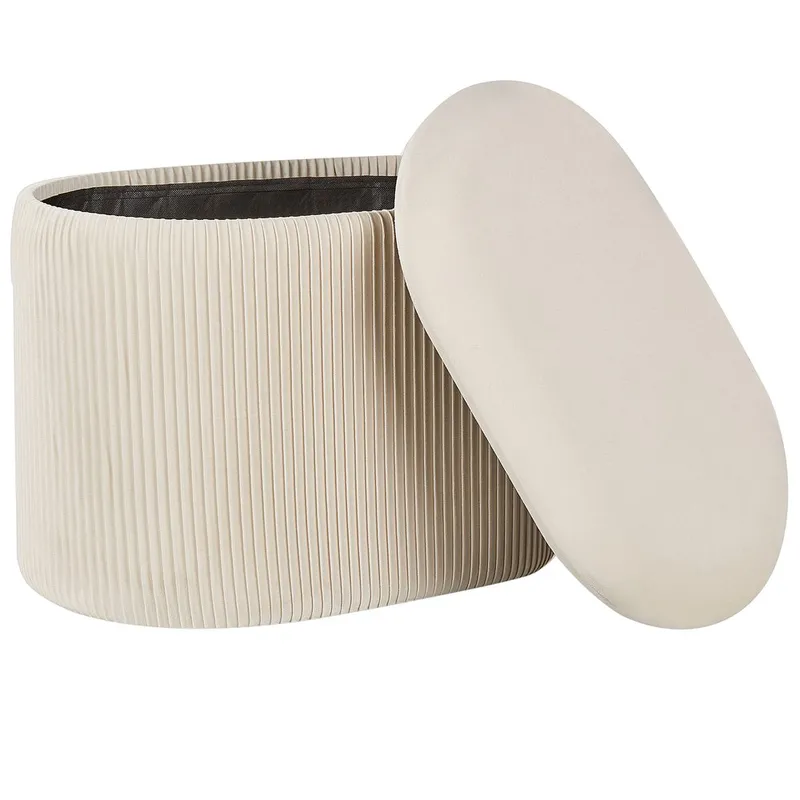 Puff Richland - Ljusbeige - Möbler - Fåtölj & stolar - Pall & puff - Sittpuff