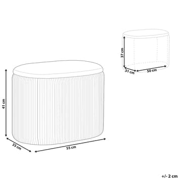 Puff Richland - Rosa - Möbler - Fåtölj & stolar - Pall & puff - Sittpuff
