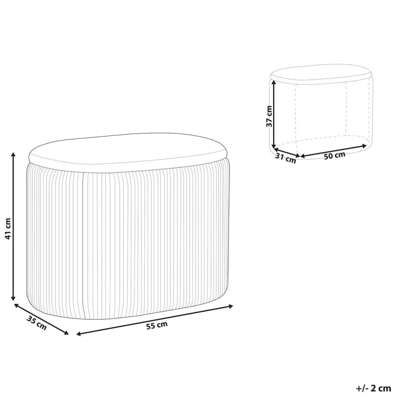 Puff Richland - Rosa - Möbler - Fåtölj & stolar - Pall & puff - Sittpuff
