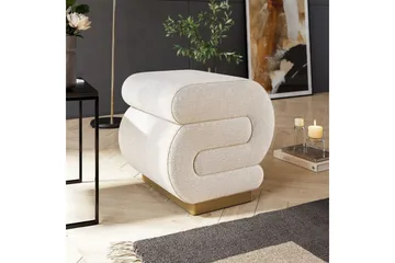 Puff Sanina Grädde - Cremevit - Möbler - Fåtölj & stolar - Pall & puff - Sittpuff