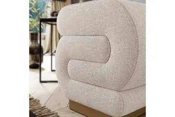 Puff Sanina Grädde - Cremevit - Möbler - Fåtölj & stolar - Pall & puff - Sittpuff