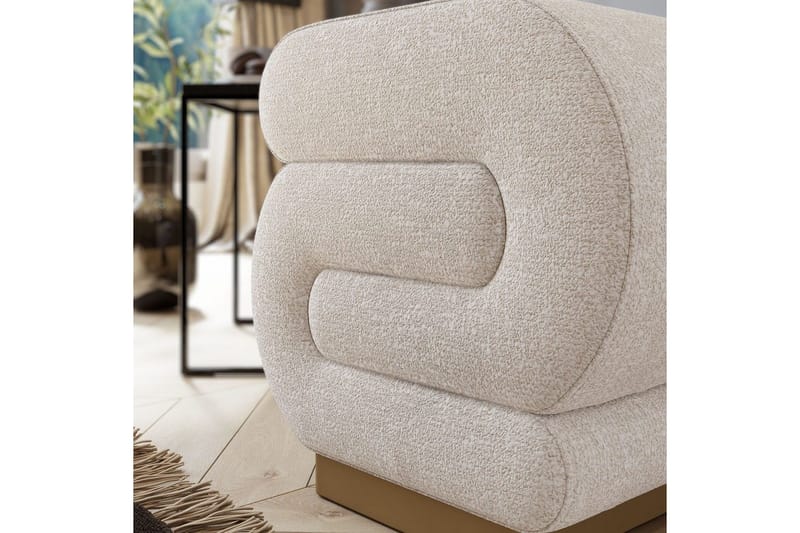 Puff Sanina Grädde - Cremevit - Möbler - Fåtölj & stolar - Pall & puff - Sittpuff