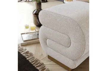 Puff Sanina Grädde - Cremevit - Möbler - Fåtölj & stolar - Pall & puff - Sittpuff