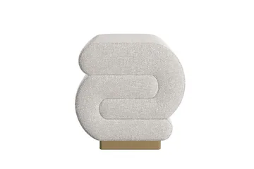 Puff Sanina Grädde - Cremevit - Möbler - Fåtölj & stolar - Pall & puff - Sittpuff