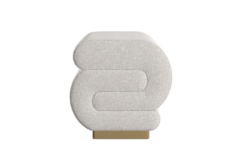 Puff Sanina Grädde - Cremevit - Möbler - Fåtölj & stolar - Pall & puff - Sittpuff