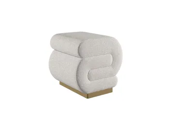 Puff Sanina Grädde - Cremevit - Möbler - Fåtölj & stolar - Pall & puff - Sittpuff