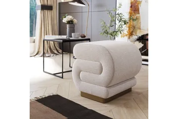 Puff Sanina Grädde - Cremevit - Möbler - Fåtölj & stolar - Pall & puff - Sittpuff