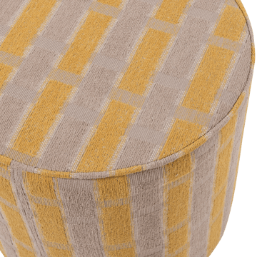 Puff Sarli 46 cm Rund - Taupe/Gul - Möbler - Fåtölj & stolar - Pall & puff - Sittpuff