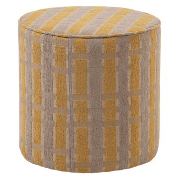 Puff Sarli 46 cm Rund - Taupe/Gul - Möbler - Fåtölj & stolar - Pall & puff - Sittpuff