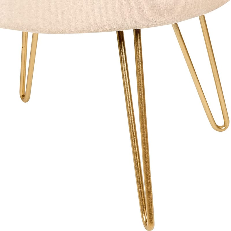 Puff Silas - Beige, guld - Möbler - Fåtölj & stolar - Pall & puff - Sittpuff